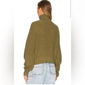 Olive Green Turtleneck Sweater